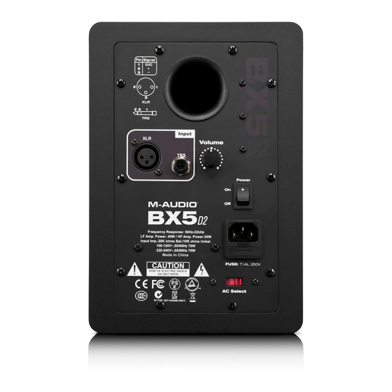 M-Audio BX5 D2 Manuals