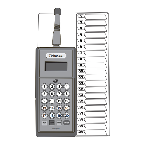 User Manuals: Long Range Systems T9560 EZ Transmitter