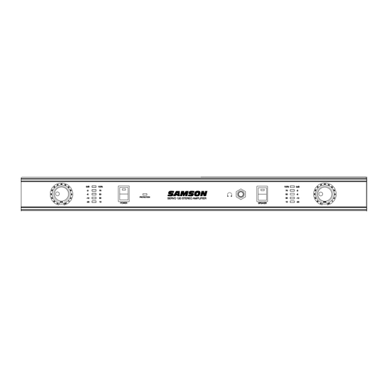 Samson Power Amplifier Servo 120 Specification Sheet