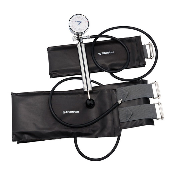 Riester Komprimeter Instructions Manual