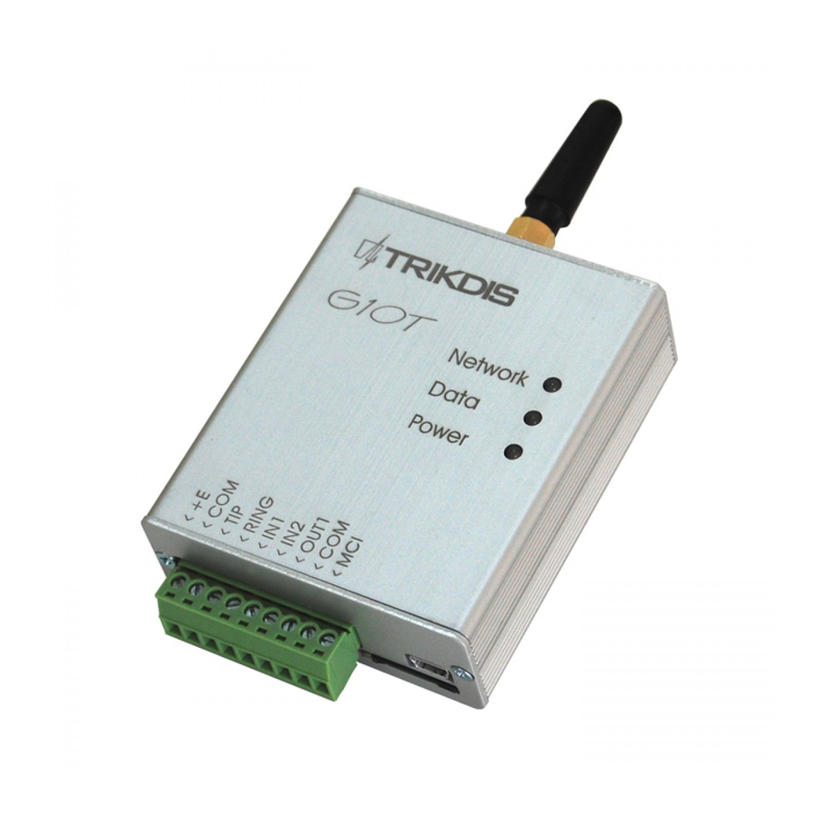 Trikdis G10T Installation Manual