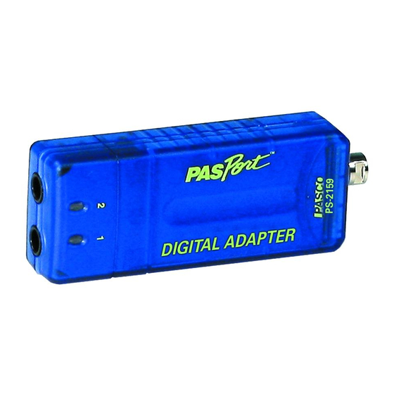 PASCO Pasport PS-2159 Instruction Sheet