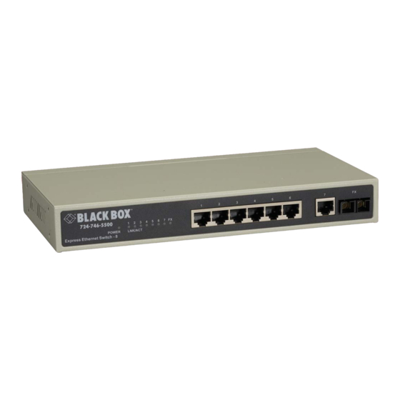 Black Box LB9006A-SC Ethernet Switch Manuals