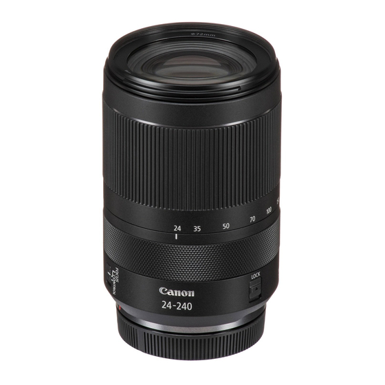 Canon RF24-240mm F4-6.3 IS USM Manuals