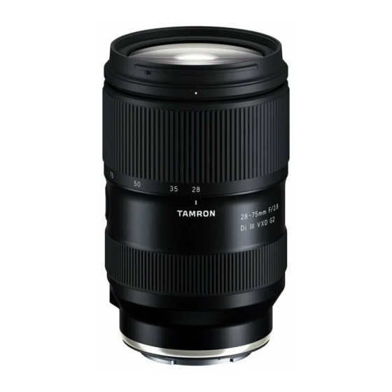 Tamron 28-75mm F/2.8 Di III VXD G2 Instruction Manual