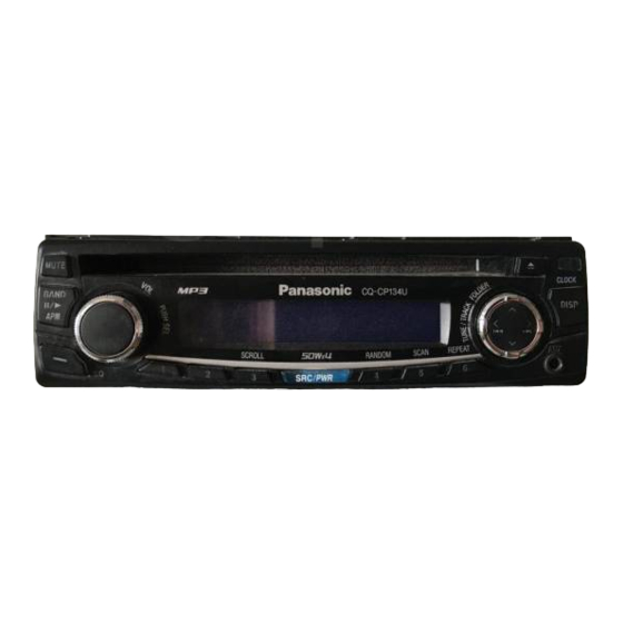 Panasonic CQCP134U - AUTO RADIO/CD DECK Manual De Instrucciones