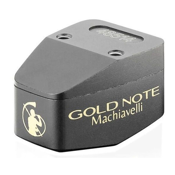 Gold Note MACHIAVELLI MkII GOLD User Manual