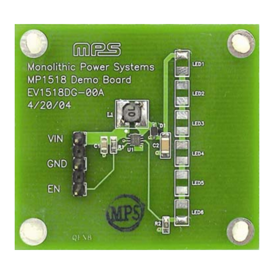 MPS EV1518DG-00A Quick Start Manual