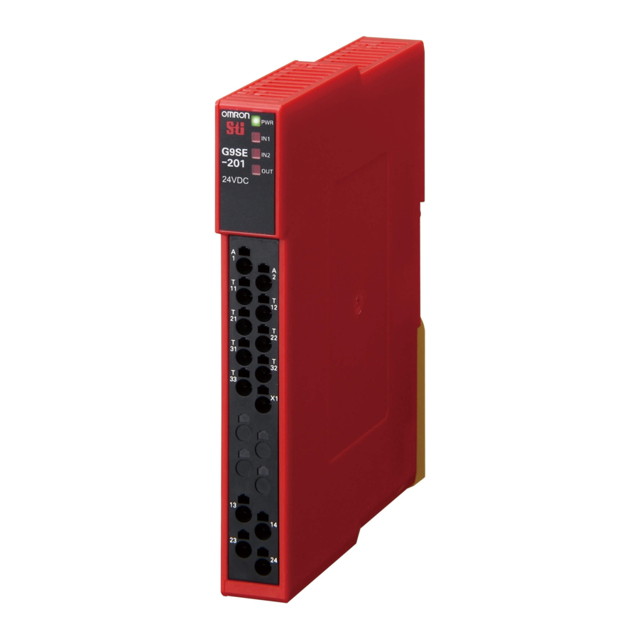 Omron G9SE-201, G9SE-201-T - Safety Relay Unit Manual
