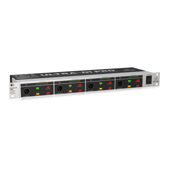 Behringer ULTRA-DI PRO DI4000 Quick Start Manual