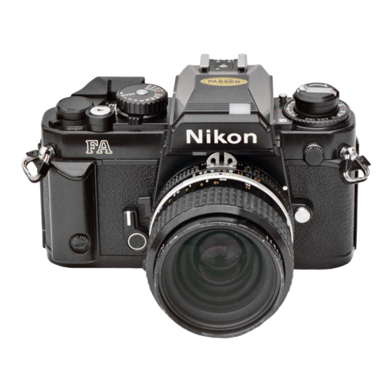 Nikon FA Instruction Manual