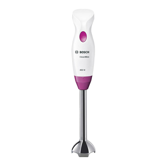 Bosch CleverMixx MSM2410D Instruction Manual