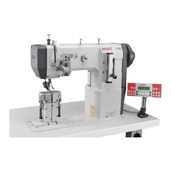 Pfaff 1293 Adjustment Manual