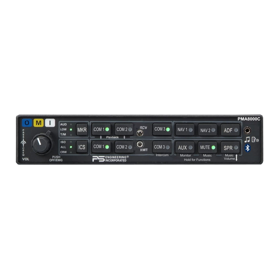 PS Engineering PMA8000C Installation And Operator's Manual