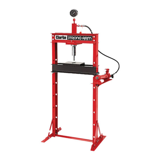 Clarke STRONG-ARM CSA12F Hydraulic Press Manuals