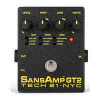 Tech 21 SansAmp GT2 Owner's Manual