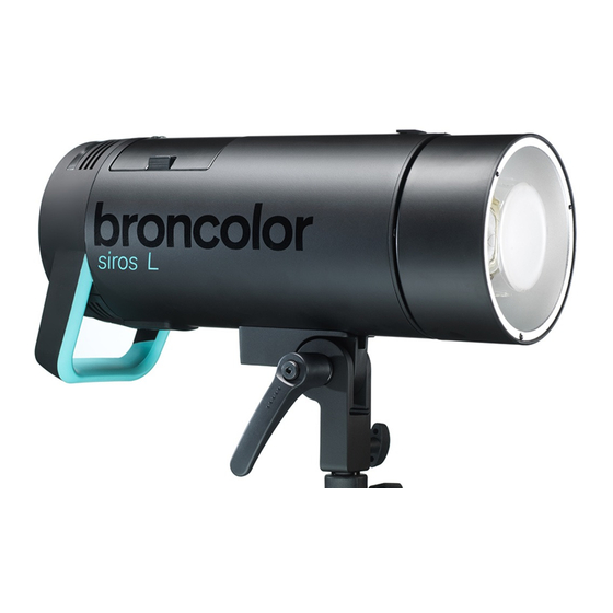 Broncolor Siros L Operating Instructions Manual