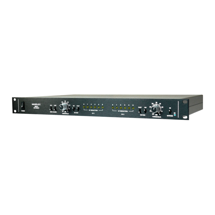 Maselec MDS-2 Quick Start Manual
