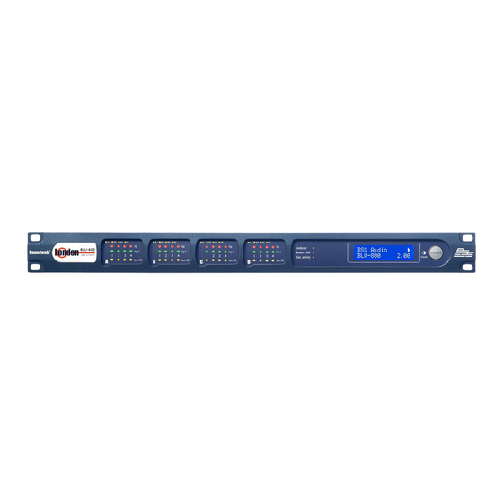 Harman Soundweb London BSS BLU-800 Installation Manual