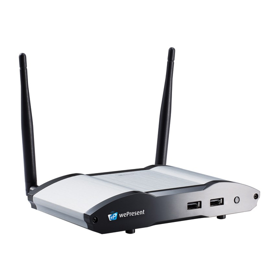 Barco wePresent WiPG-1600W Manuals
