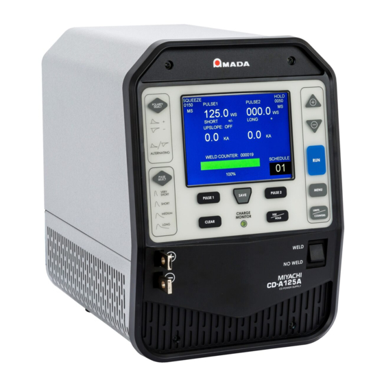 Amada CD-A Series Discharge Welder Manuals