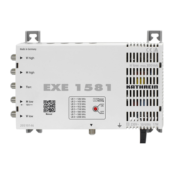 Kathrein EXR 1581 Manual