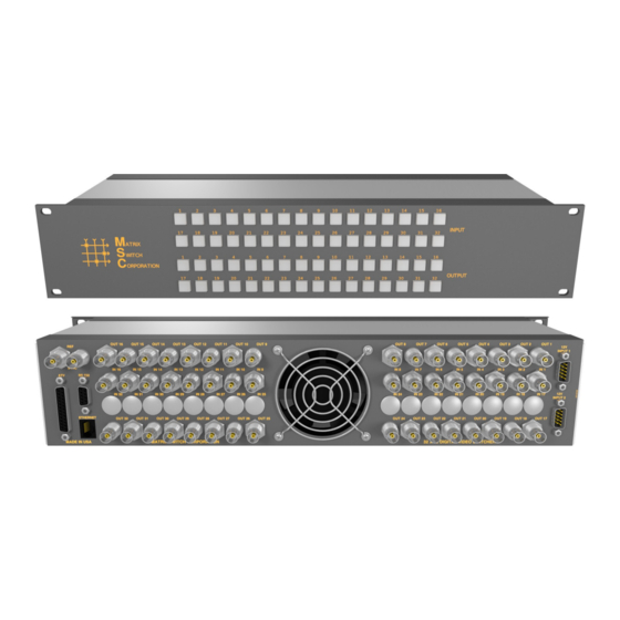Matrix Switch Corporation MSC-2HD1632L Product Manual