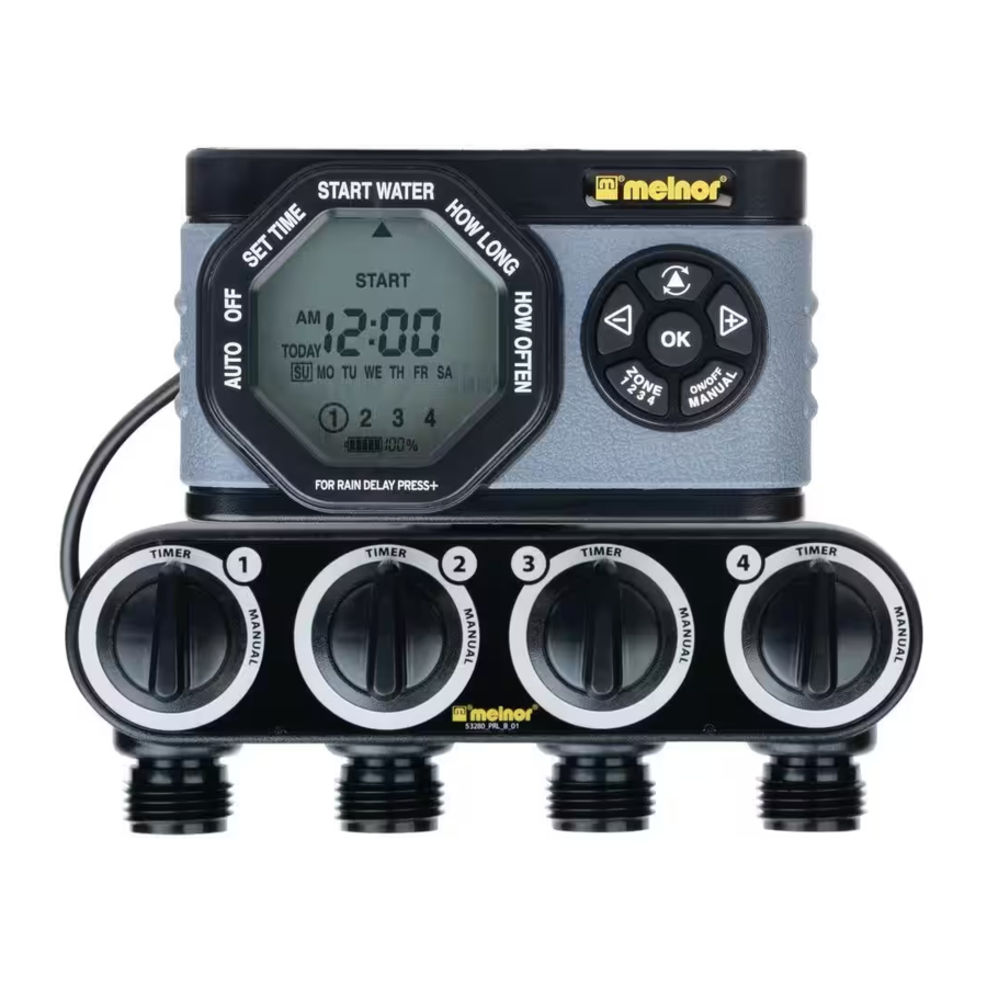 Melnor HydroLogic 53280, 53281 - Advanced Four-Zone Electronic Water Timer Manual