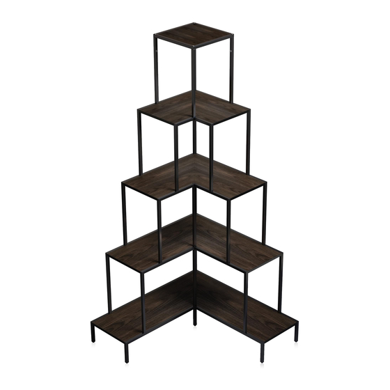 Belleze Eden Corner Bookshelf 014-HG-44806 Assembly Instructions Manual