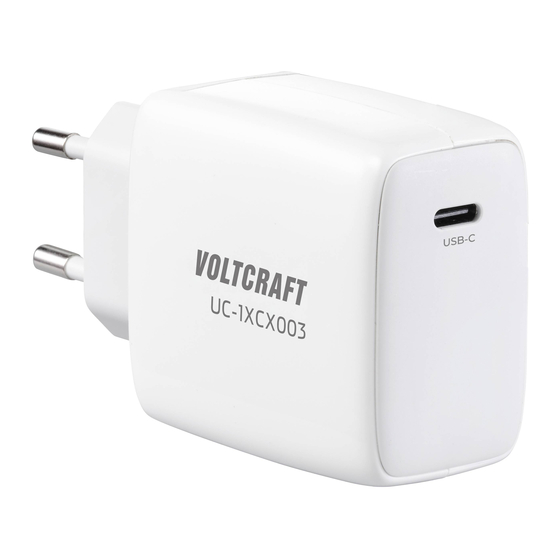 VOLTCRAFT UC-1XCX003 Operating Instructions Manual