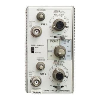 Tektronix 7A18A Instruction Manual