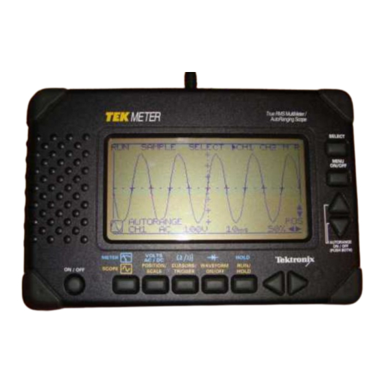 Tektronix TekMeter THM 550 Instructions Manual