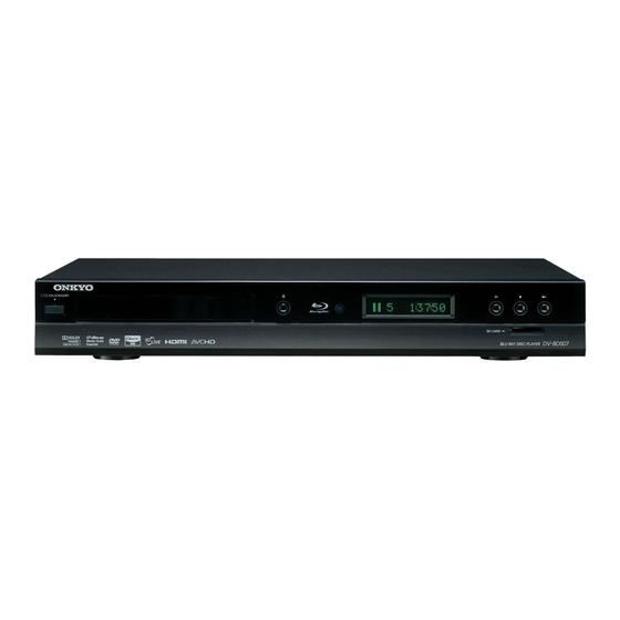 Onkyo DV-BD507 Quick Start Manual