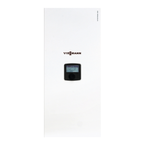 Viessmann Vitotron 100 Operating Instructions For The System User