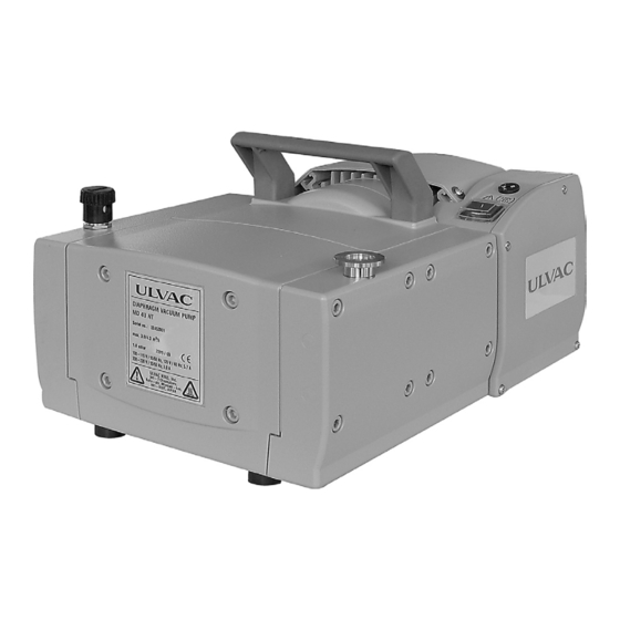 Ulvac MD 4U NT Instructions For Use Manual