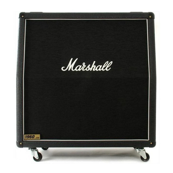 MARSHALL AMPLIFICATION EXT. CABINETS 1960 MANUAL Pdf Download | ManualsLib