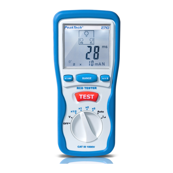 PeakTech 2710 Manual