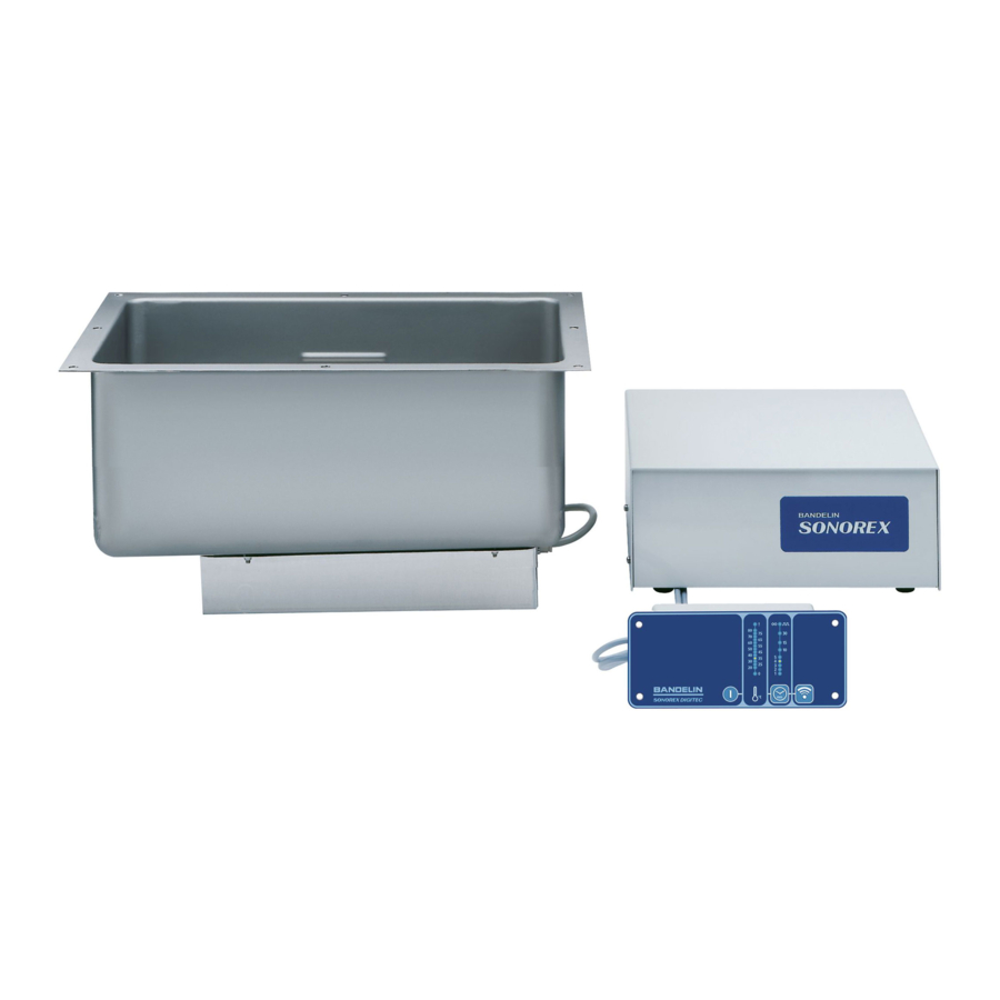 BANDELIN SONOREX ZE 1031 Operating Manual