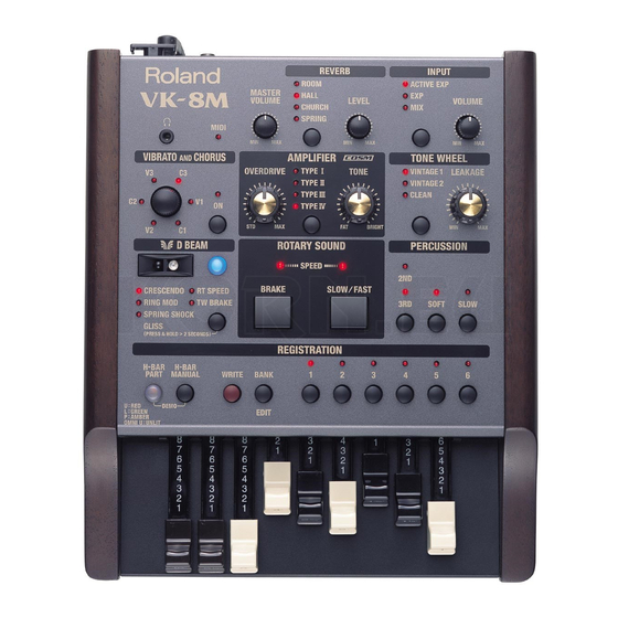 Roland VK-8M Supplementary Manual