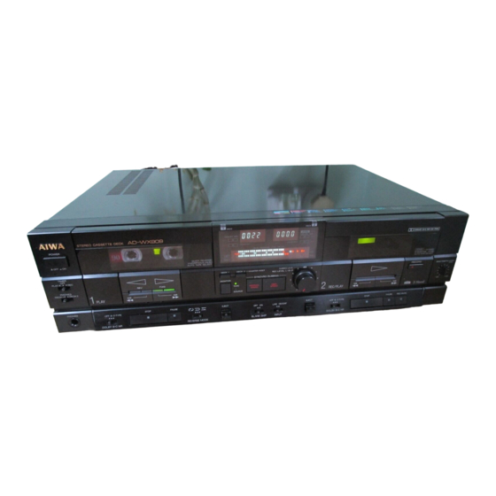 Aiwa AD-WX909E Operating Instructions Manual