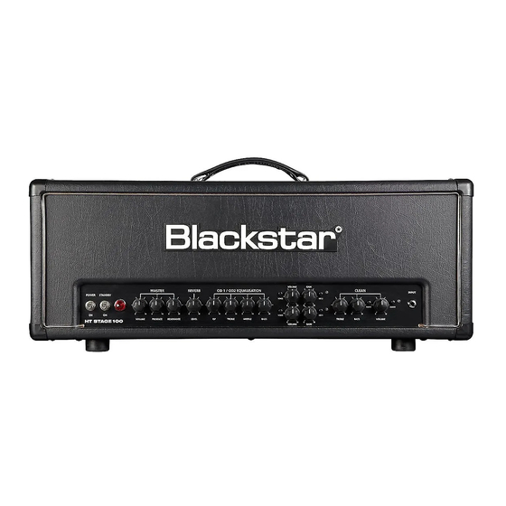 Blackstar HT STAGE 100 Owner's Manual