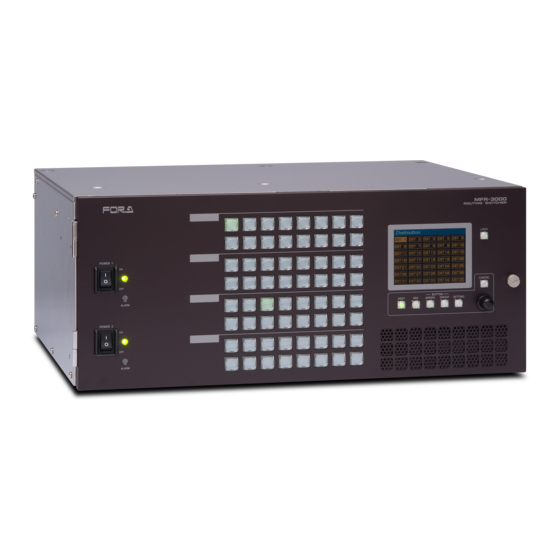 FOR-A MFR-3000 Operation Manual