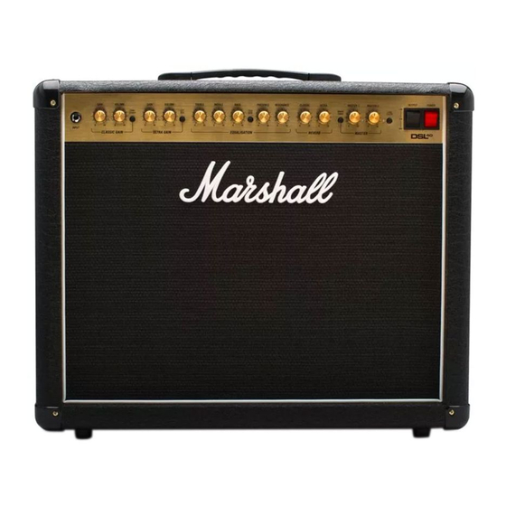 Marshall DSL40CR Amplifier Manual