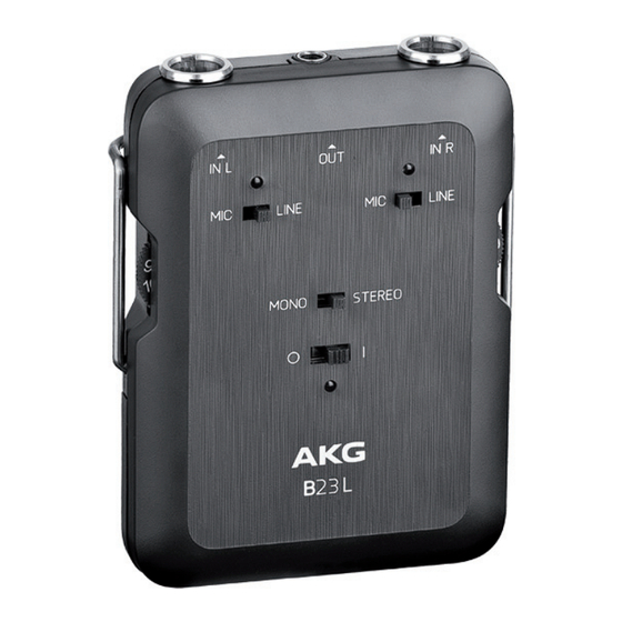 AKG B23 L User Instructions