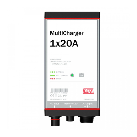 DEFA MultiCharger 1x20A User Manual