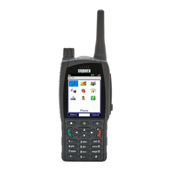 Sepura SC21 Series Quick Reference Manual