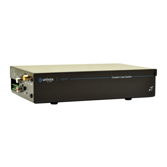 Edin Univox CLS-5T Loop Amplifier Manuals