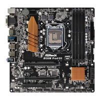 ASROCK B150M Pro4/D3 Manual