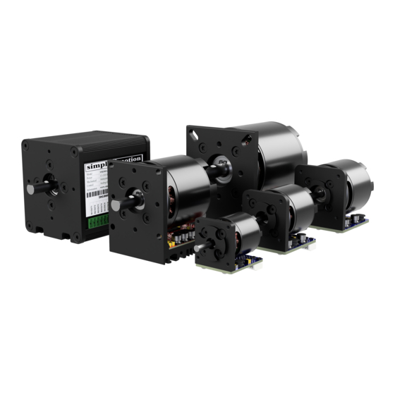 User Manuals: Simplex Motion SC Series Servomotors