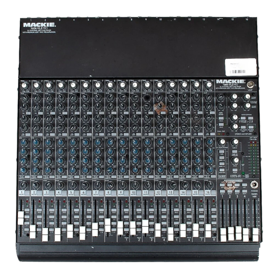 Mackie 1604-VLZ Pro Specifications